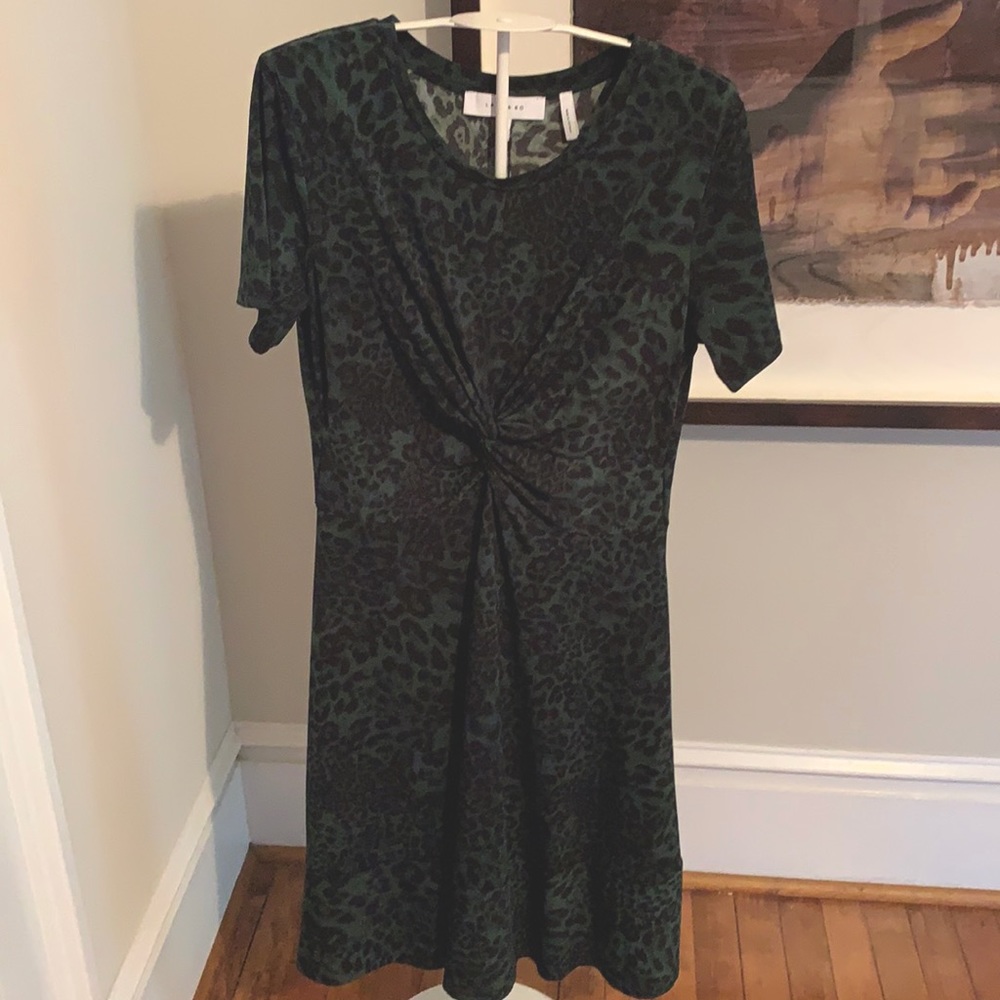 Lark and Ro gathered waist animal print dress. NWOT